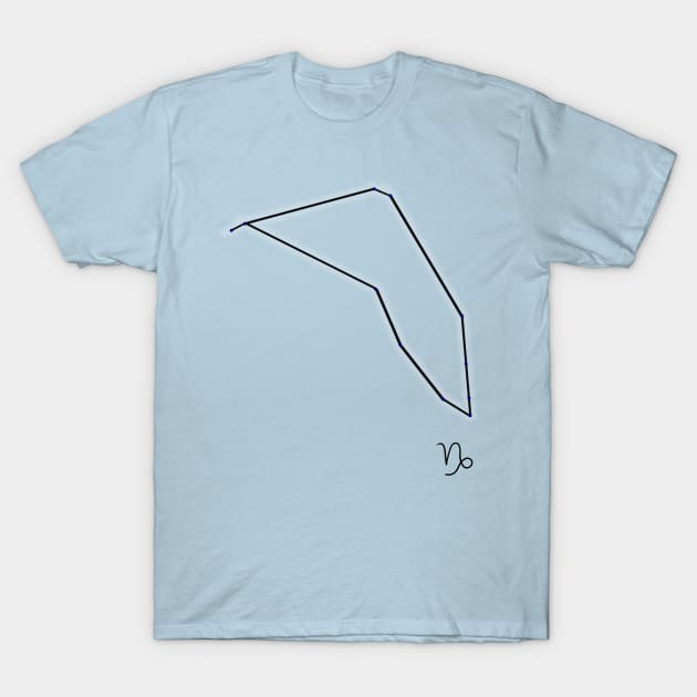 Zodiac Constellations - Capricorn T-Shirt by Like Water